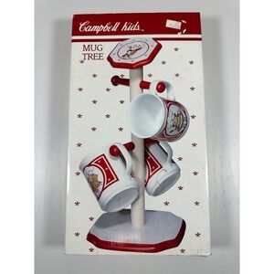 NOS CAMPBELL Kids Mug Tree New In Box 1991 Vintage Rare Collectible SEALED